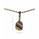 Collar con forma de pala arcoíris dorado