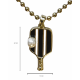 Black striped paddle necklace